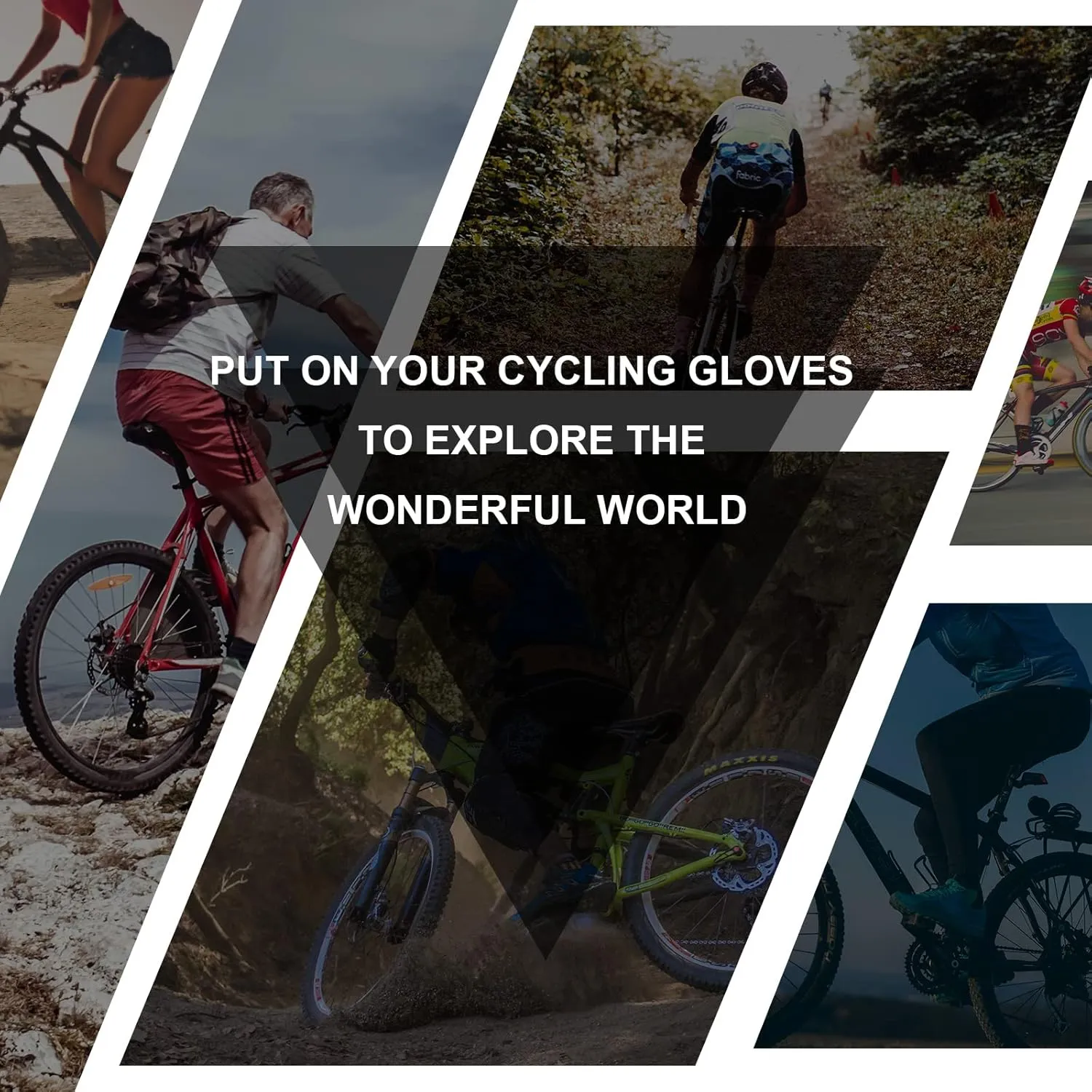 Cycling Gloves Bike Gloves for Men Women Fingerless Mountain Bike Glove with Breathable Shock-Absorbing Motorcycle Gloves for Road