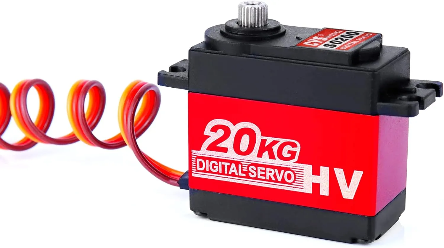 CYS 20KG RC Servo, Waterproof Digital Servo, High Torque RC Motor, Stainless Steel Gear, Full Aluminum Case, 25T Standard Digital Iron Core Servo for 1/8 RC Car/Helicopter/Airplane