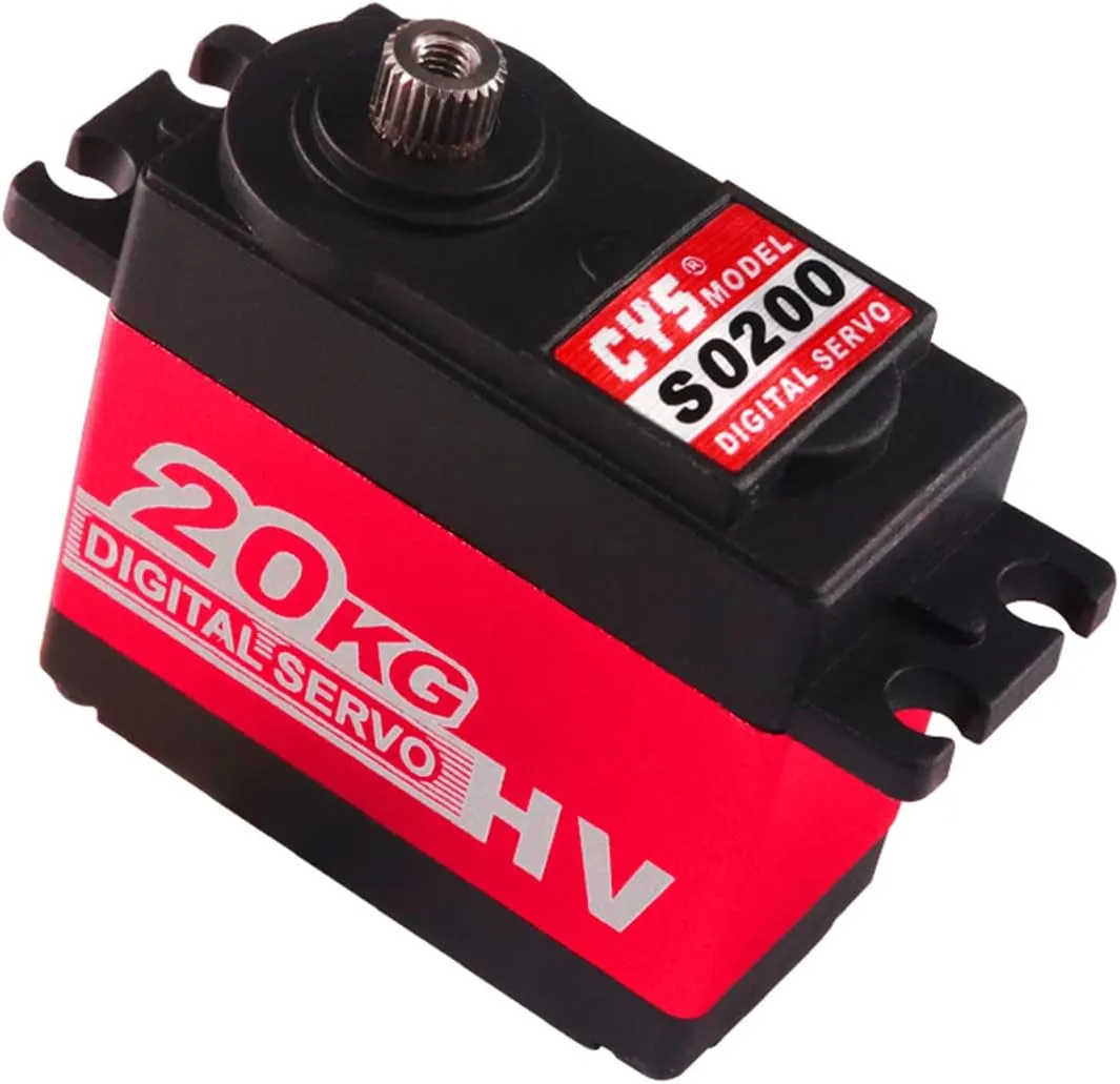CYS 20KG RC Servo, Waterproof Digital Servo, High Torque RC Motor, Stainless Steel Gear, Full Aluminum Case, 25T Standard Digital Iron Core Servo for 1/8 RC Car/Helicopter/Airplane