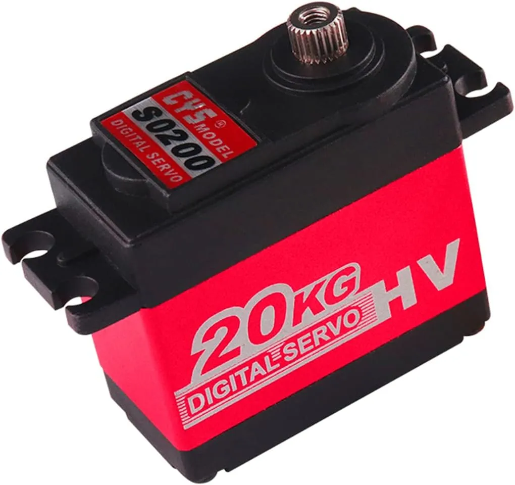 CYS 20KG RC Servo, Waterproof Digital Servo, High Torque RC Motor, Stainless Steel Gear, Full Aluminum Case, 25T Standard Digital Iron Core Servo for 1/8 RC Car/Helicopter/Airplane