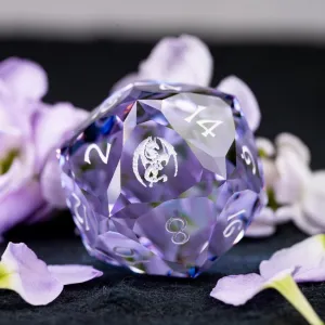 D20,Role Playing Dice Sets, Pretty Violet Crystal Diamond Faceted Polyhedral Dice, D&D Dice Set for TRPG Table Games Dungeons and Dragons Games,Creative Gifts
