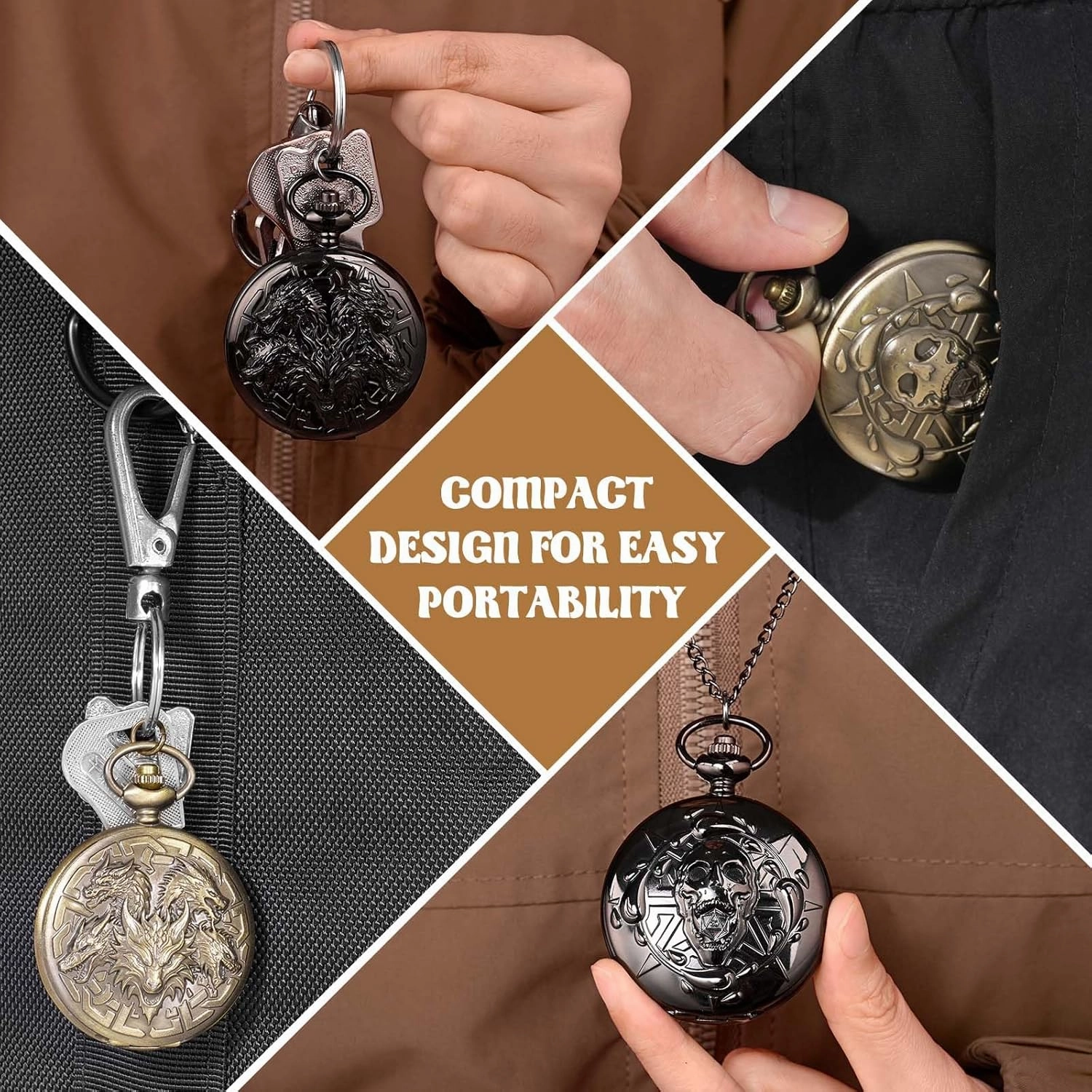 D&D Dice Set,7PCS Metal Dice for Dungeons and Dragons,Mini Dice Set with Pocket Watch Case,Role Playing Board Games Accessories (Dragon, Black)