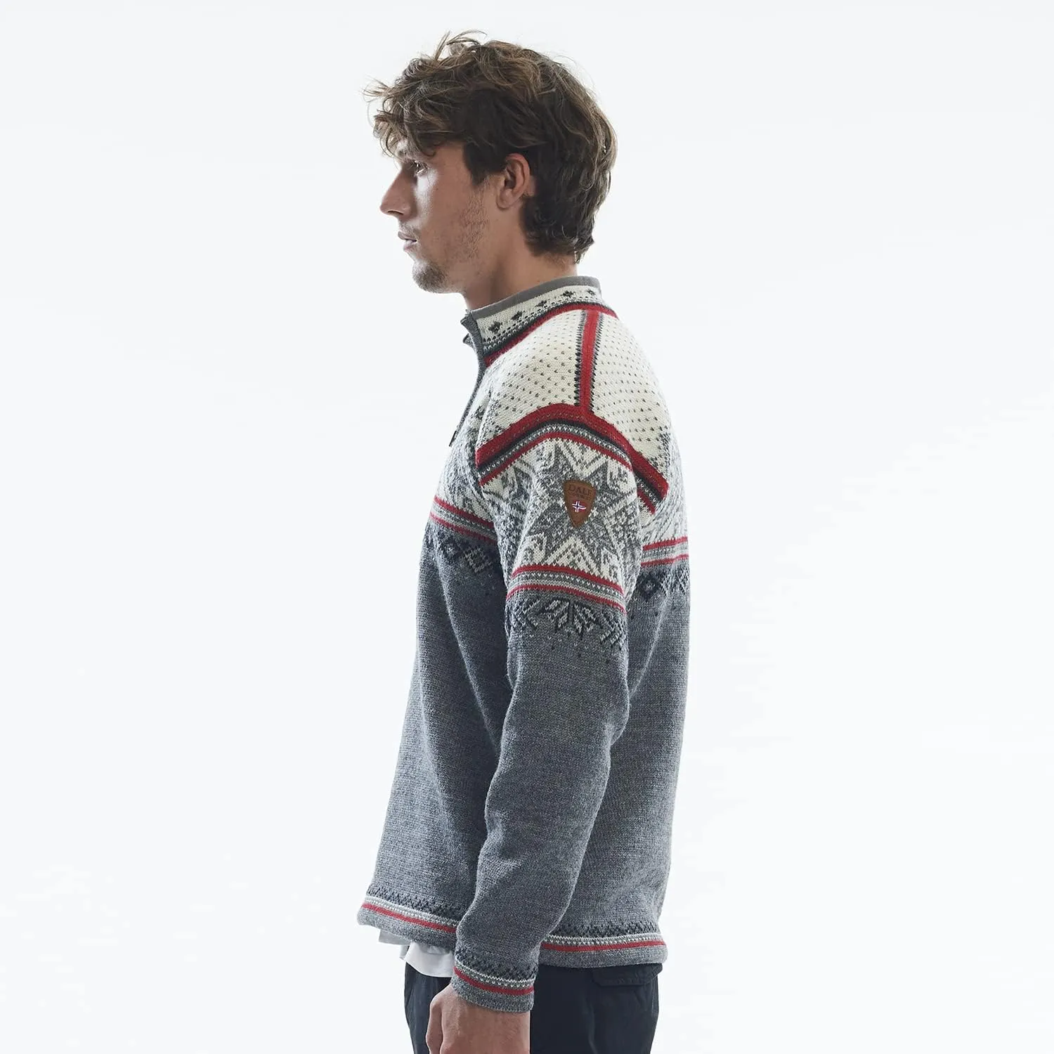 Dale of Norway Vail Sweater - 100% Lightweight Wool Sweater - Mens Sweaters - Unisex Ski Sweater - Quarter Zip Pullover Men