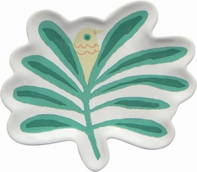 Danica Studio Haven Palm Tree Shaped Ceramic Trinket Tray, 4.75 x 4 inches