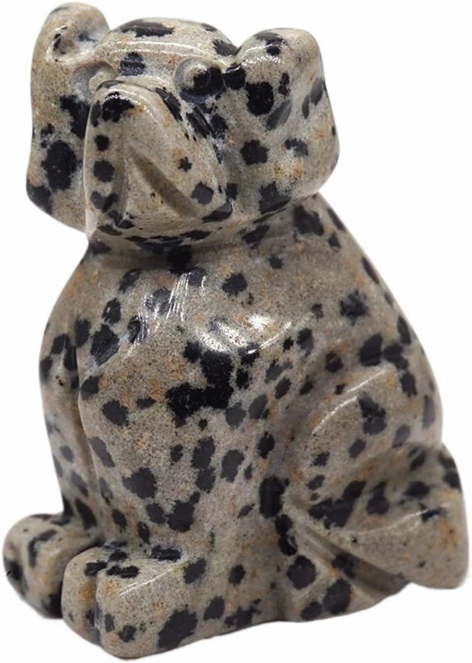 Decor Statue Dog Statue Natural Gemstone Animals Figurines Reiki Stones Home Decoration Room(Crazy Agate)