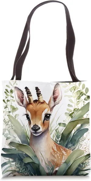 Deer Safari Animal Woodland Elk Zoo Animal Caribou Tote Bag