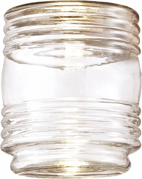 Design House Jelly Jar Light Replacement Glass, Clear Cylinder, 3-Inch Opening, 924076