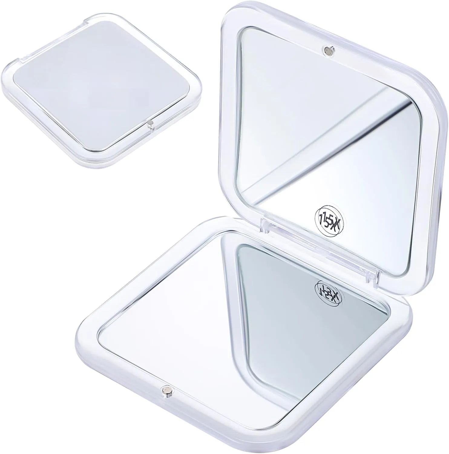 Didiseaon Compact Travel Makeup Mirror Portable Folding Cosmetics Mirror Scratch-Resistant Elegant Design for Purse Magnification for Women