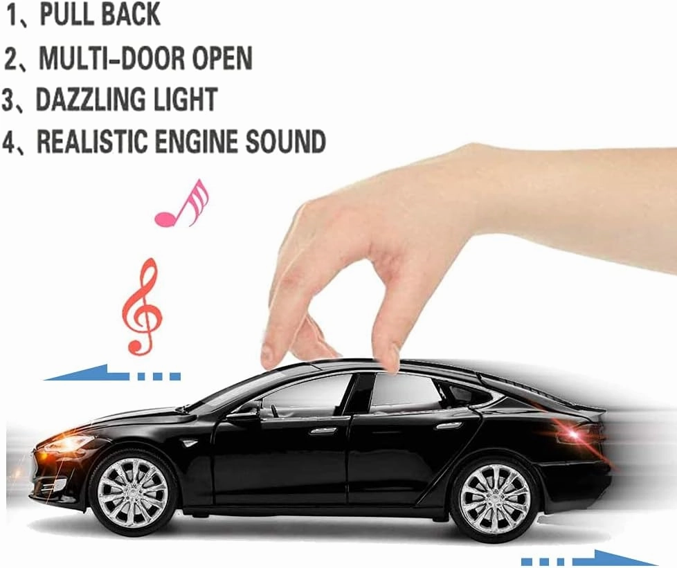Diecast Car Model S 1/32 Scale Alloy Model S Toy Car Pull Back Car Vehicles Toy with Lights and Sound Mini Collectible Model S Play Toy for 3   Years Old Toddlers Kids Gift