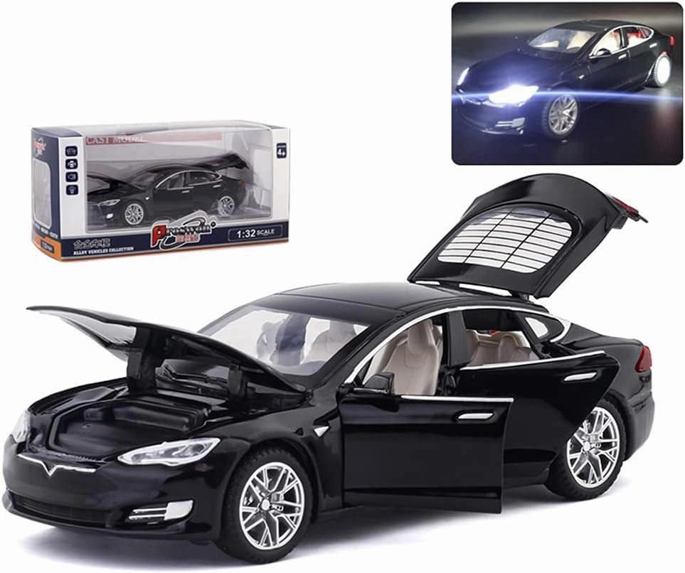Diecast Car Model S 1/32 Scale Alloy Model S Toy Car Pull Back Car Vehicles Toy with Lights and Sound Mini Collectible Model S Play Toy for 3   Years Old Toddlers Kids Gift