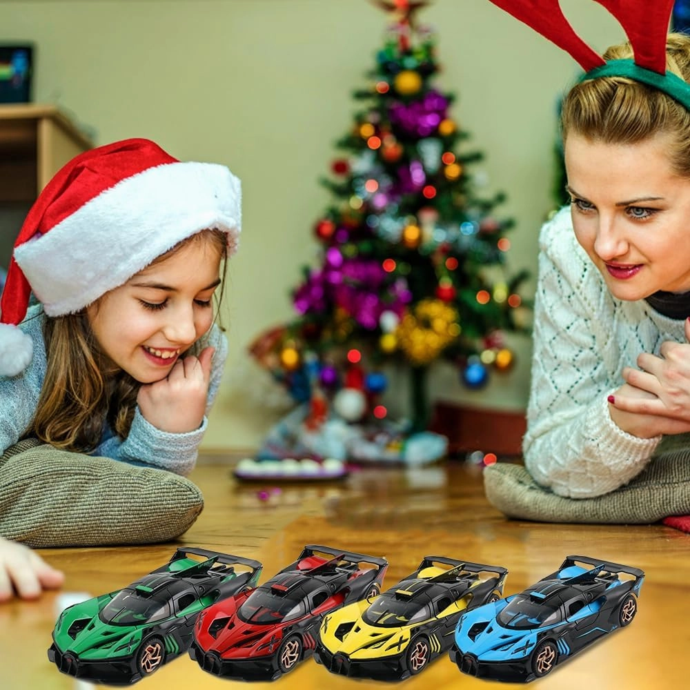 Diecast Toy Car Bugatti Bolide Sports Car Model,Zinc Alloy Simulation Casting Pull Back Vehicles,1:32 Scale Mini Electronic Supercar Toys with Lights and Music for Toddlers Kids Children Gift