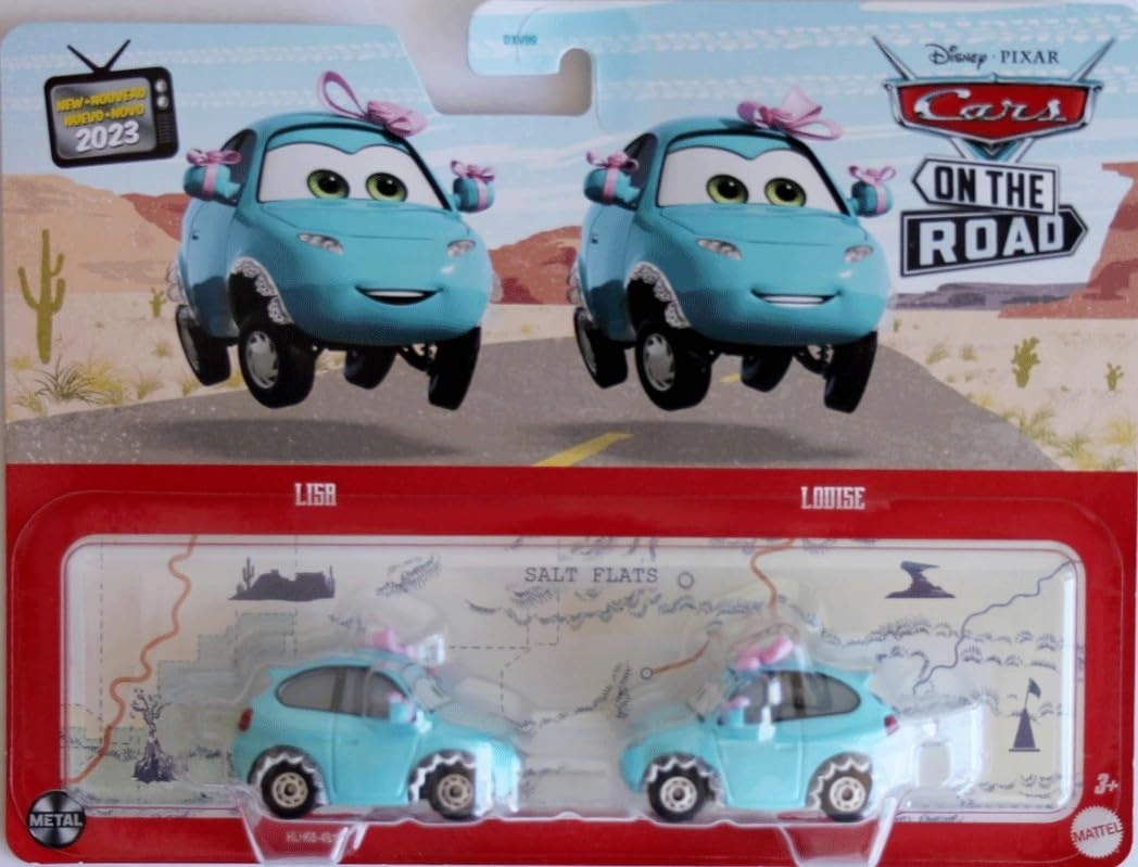 Disney Cars 2023 1:55 Scale Diecast 2-Pack On the Road (Lisa and Louise)