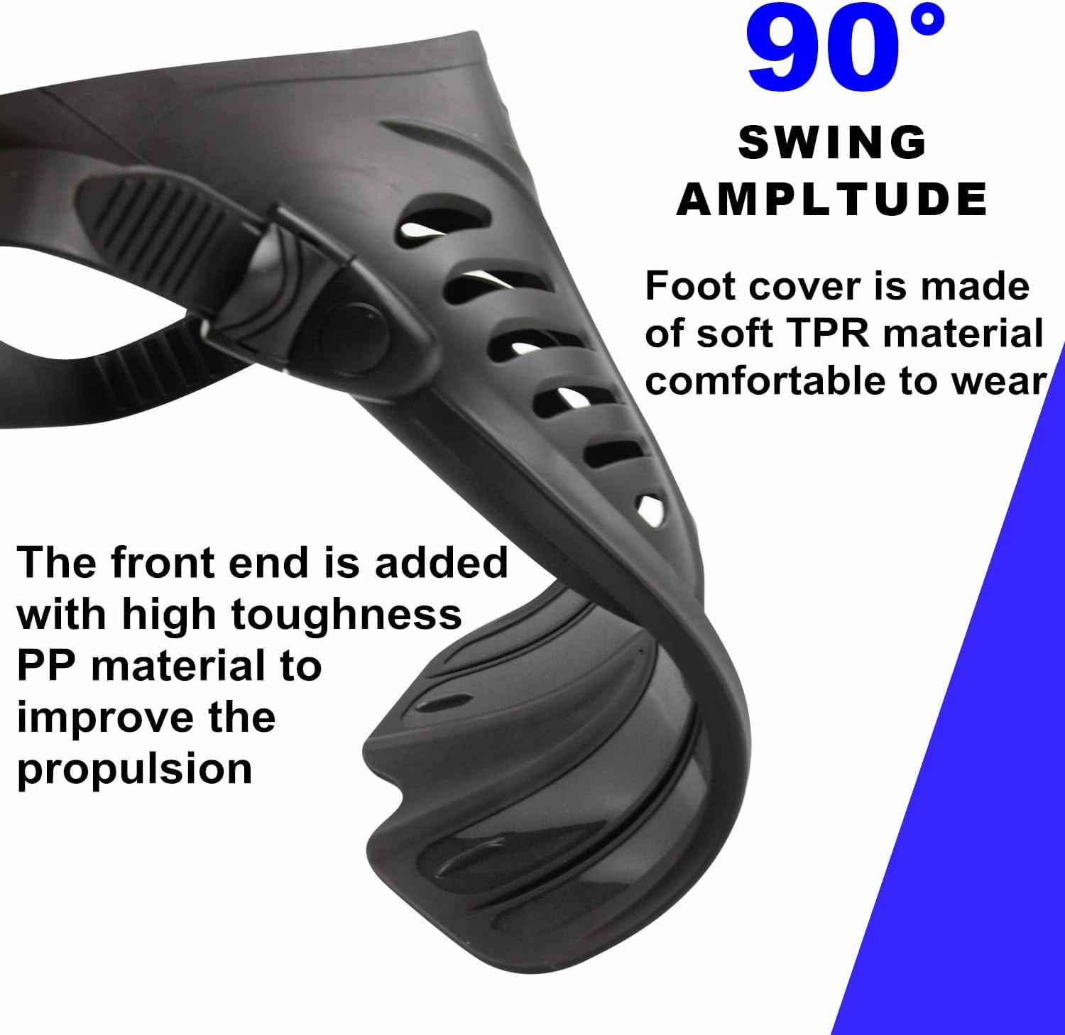 Diving fins Snorkeling Gear for Adults Snorkel fins ，Swim fins Open, Adjustable, Men, Women, Children, Swim Flippers