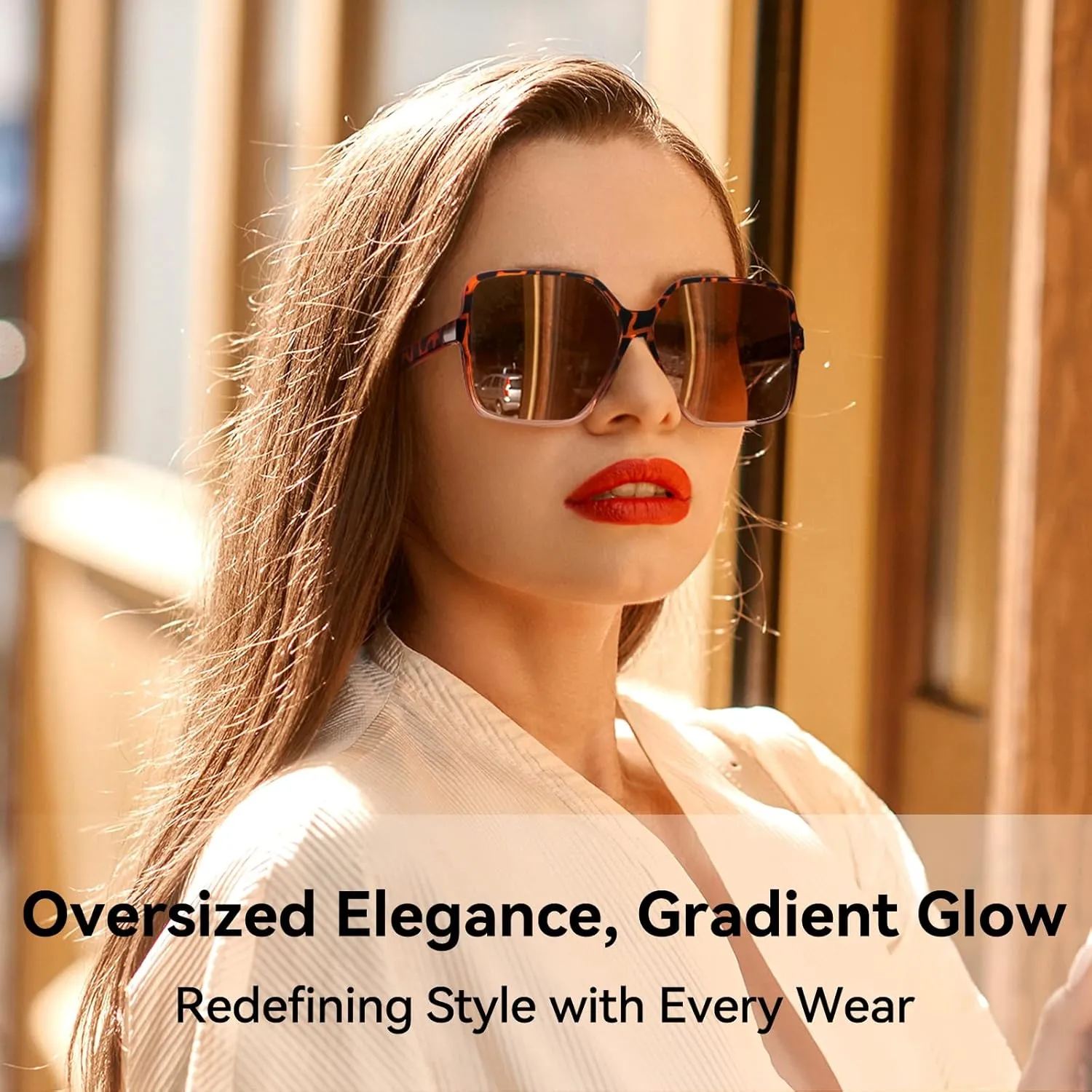 Dollger Oversized Square Sunglasses for Women Big Large Wide Fashion Shades for Men UV Protection Unisex