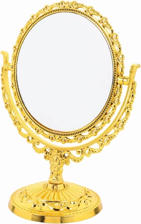 Double-Sided Rotating Makeup Mirror Lights Wall-Mounted Vintage Style for Dressing Table Vanity Bedroom