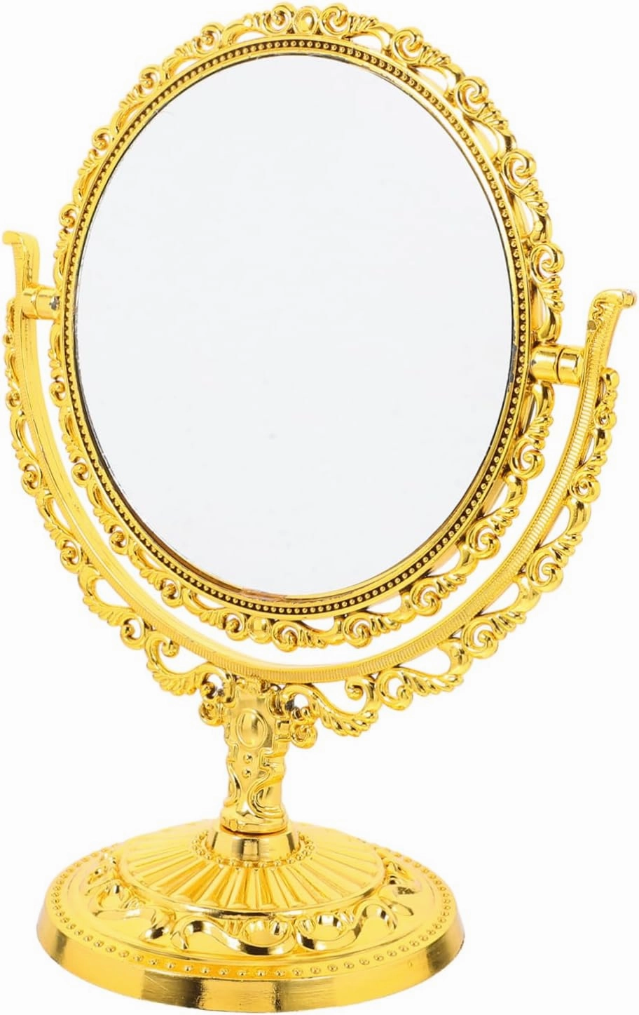 Double-Sided Rotating Makeup Mirror Lights Wall-Mounted Vintage Style for Dressing Table Vanity Bedroom