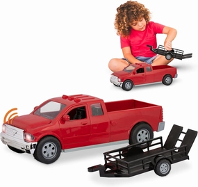 Driven by Battat – Red Toy Pick-Up Truck for Kids – Toy Pickup – Lights & Sounds – Movable Parts – 3 Years   – Red Pickup Truck, 15 inches