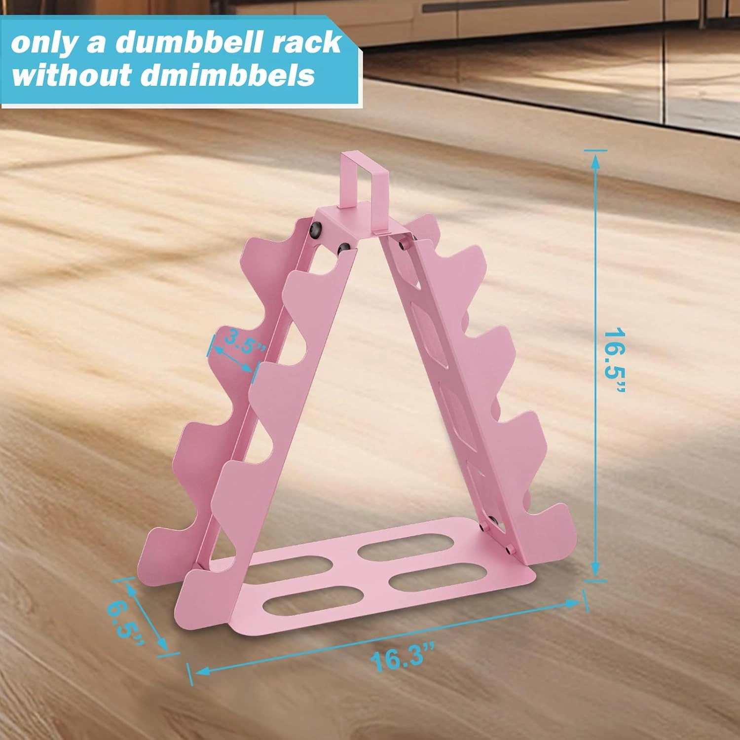 Dumbbell Rack(Dumbbells not included),A-Frame Metal Dumbbell Holder with Handle,Multilevel Weight Storage Organizer for Dumbbells,Tree Shape Compact Weight Rack/Holder,Perfect for Women Home Gym