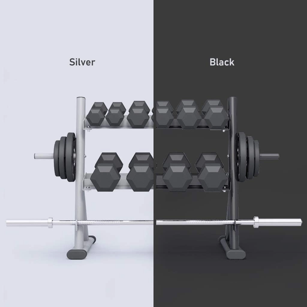 Dumbbell Racks Three-in-one Sports Equipment Storage Rack, Professional Double-Layer Dumbbell Rack, Hexagon Dumbbell Display Stand Easy to Assemble, Load Bearing 200 KG