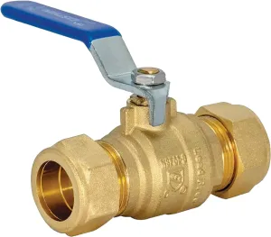 Eastman 3/4 Inch Compression Full Port Ball Valve, Brass Plumbing Fitting, 20097LF