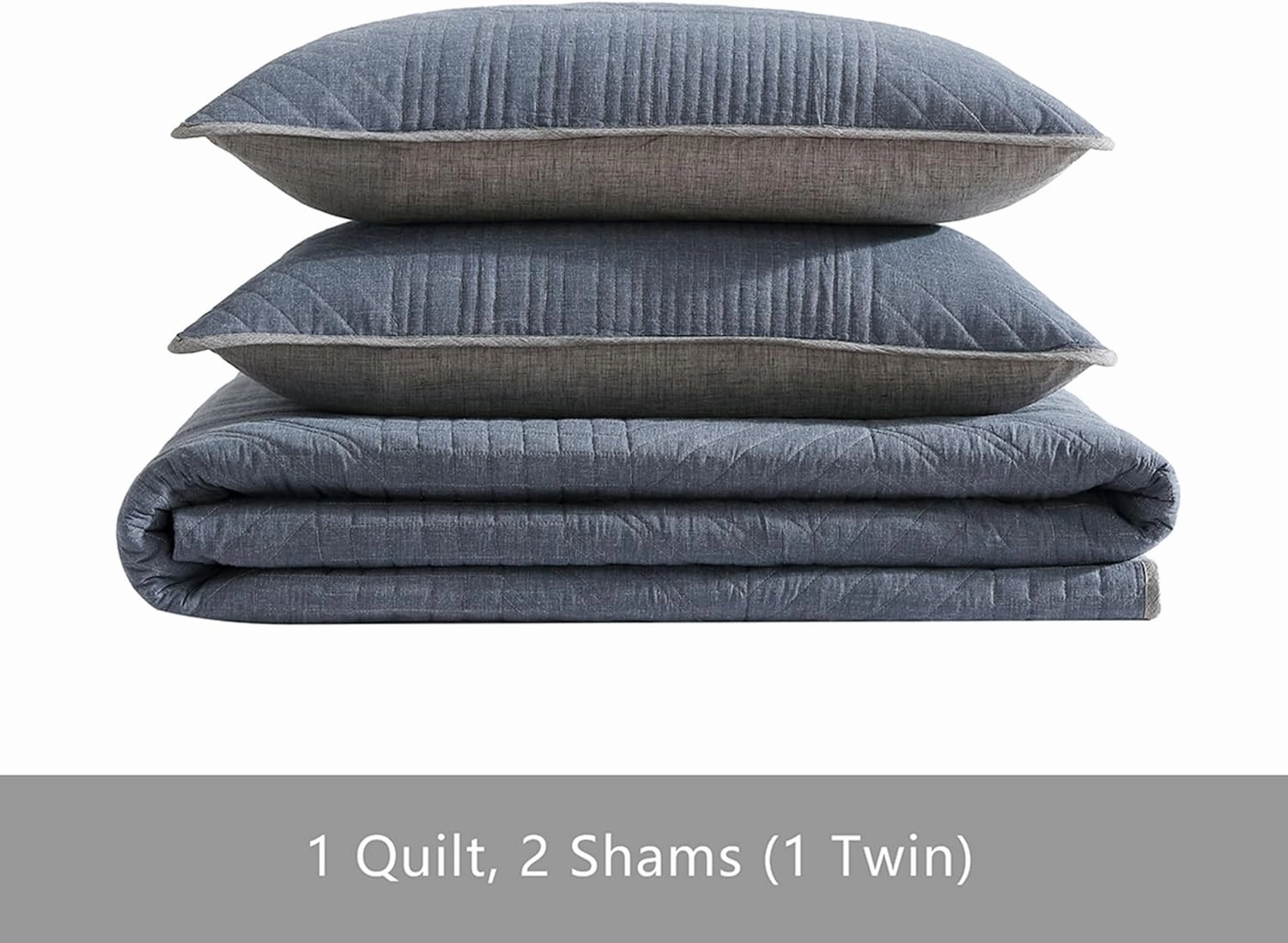 Eddie Bauer - King Quilt Set, Reversible Bedding with Matching Shams, Lightweight Home Decor for All Seasons (Hidden Lake Blue, King)