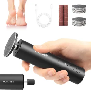 Electric Callus Remover for Feet, Electric Foot File Nail Grinder 2 in 1,Rechargeable Professional Foot Sander Pedicure Tool for Feet Dry Dead Skin with Sandpaper Disk, 6 Speed Adjustable