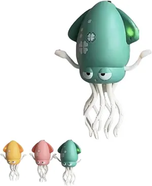 Electric Dancing Wiggly Wonder Octopus Toy, Smart Tentacle Explorer, Squid Toy with Auto Obstacle Avoidance, USB Rechargeable with LED Lights & Music, Interactive Robotic Playful(Green)