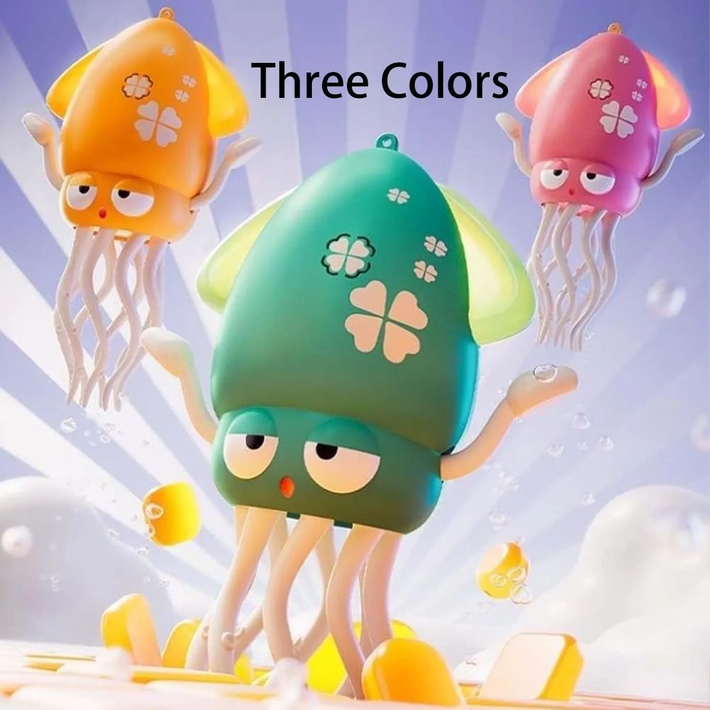 Electric Dancing Wiggly Wonder Octopus Toy, Smart Tentacle Explorer, Squid Toy with Auto Obstacle Avoidance, USB Rechargeable with LED Lights & Music, Interactive Robotic Playful(Green)