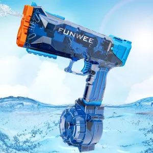 Electric Water Gun for Adult & Kid, Most Strongest Water Pistol Long Range 28-32 FT, Powerful High Powered Automatic Classic Squirt Gun Fully Auto Water Blaster, Swimming Pool Outdoor Toy Game