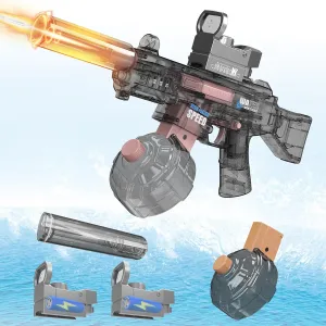 Electric Water Gun,Automatic Squirt Guns with Muzzle Flash Up to 36 FT Range,Auto Water Suction 350CC Water Blaster for Kids Adults Swimming Pool Beach Party Games Outdoor Water Fighting Shooting Game