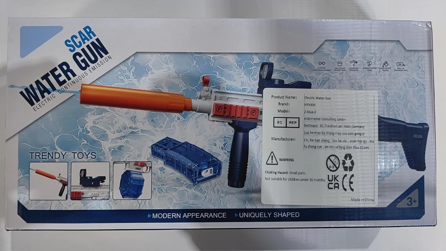 Electric Water Gun, Water Guns for Adults Kids, Up to 25 FT Long Range, Water Gun That Can Hold Water Bottles, Toys for Pool, Beach, Outdoor Activities