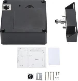 Electronic Cabinet Lock, Battery Powered Smart NFC Function Supported Hidden Card Lock Punchfree Drawer Lock for Pantry Secret Shelf Locker Shoe Closet