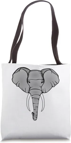 Elephant With Tusks Tote Bag
