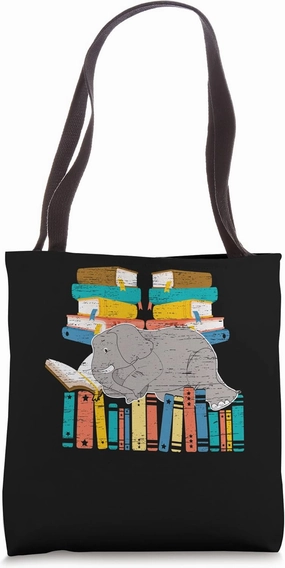 Elephant Lover Wildlife Animal Zafari Zookeeper Bookworm Tote Bag