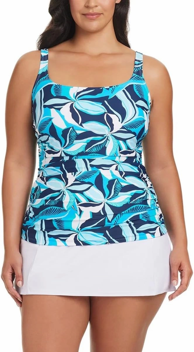 ELLEN TRACY Womens 2 Piece Lightweight Tankini Swimsuit Set