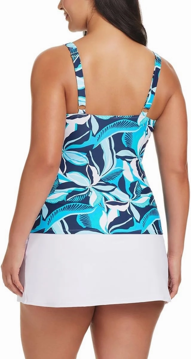ELLEN TRACY Womens 2 Piece Lightweight Tankini Swimsuit Set