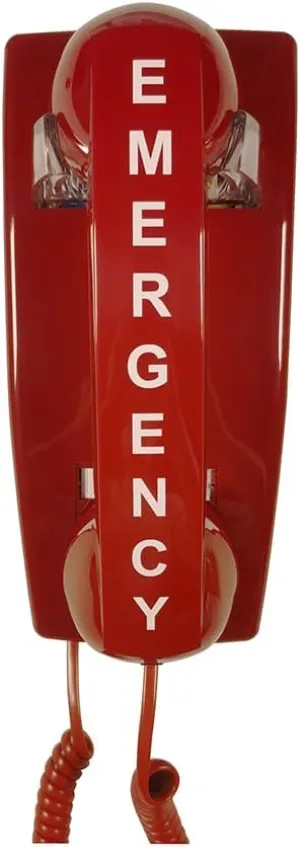 Emergency Phone/Emergency Wall Phone/Hotline Dialer Telephone, Auto Dial 911 and Programmable, No Dial keypad, TEP301