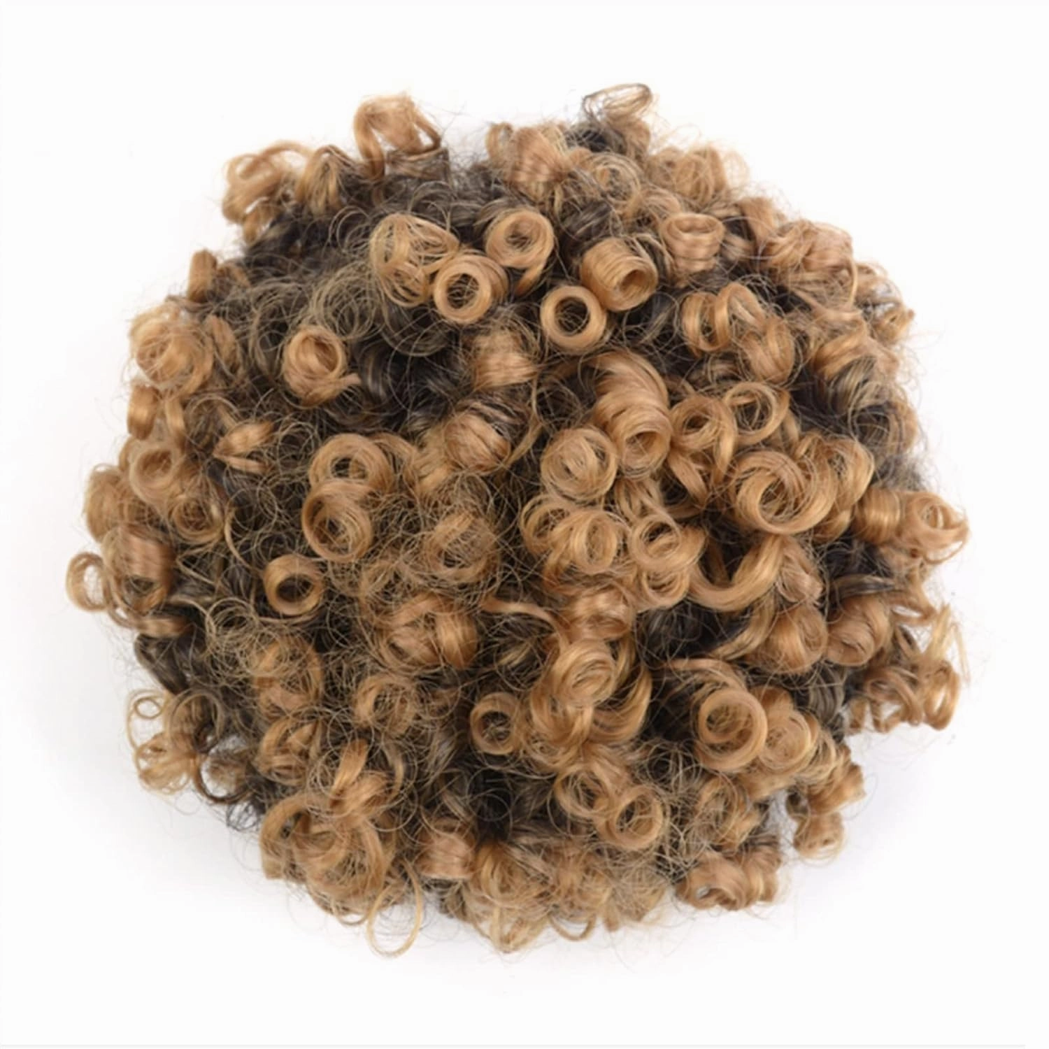 ENGENDER Hair Bun Women's Synthetic Hair Bun Afro Curly Shaggy Ponytail Extensions with Drawstring Shaggy Bun for Black Women Hair Piece(02)