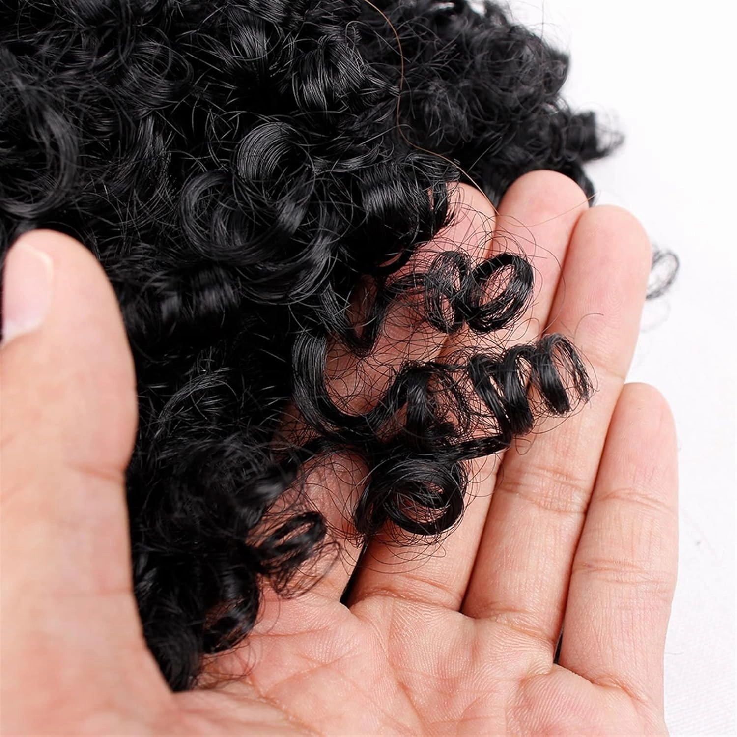 ENGENDER Hair Bun Women's Synthetic Hair Bun Afro Curly Shaggy Ponytail Extensions with Drawstring Shaggy Bun for Black Women Hair Piece(02)