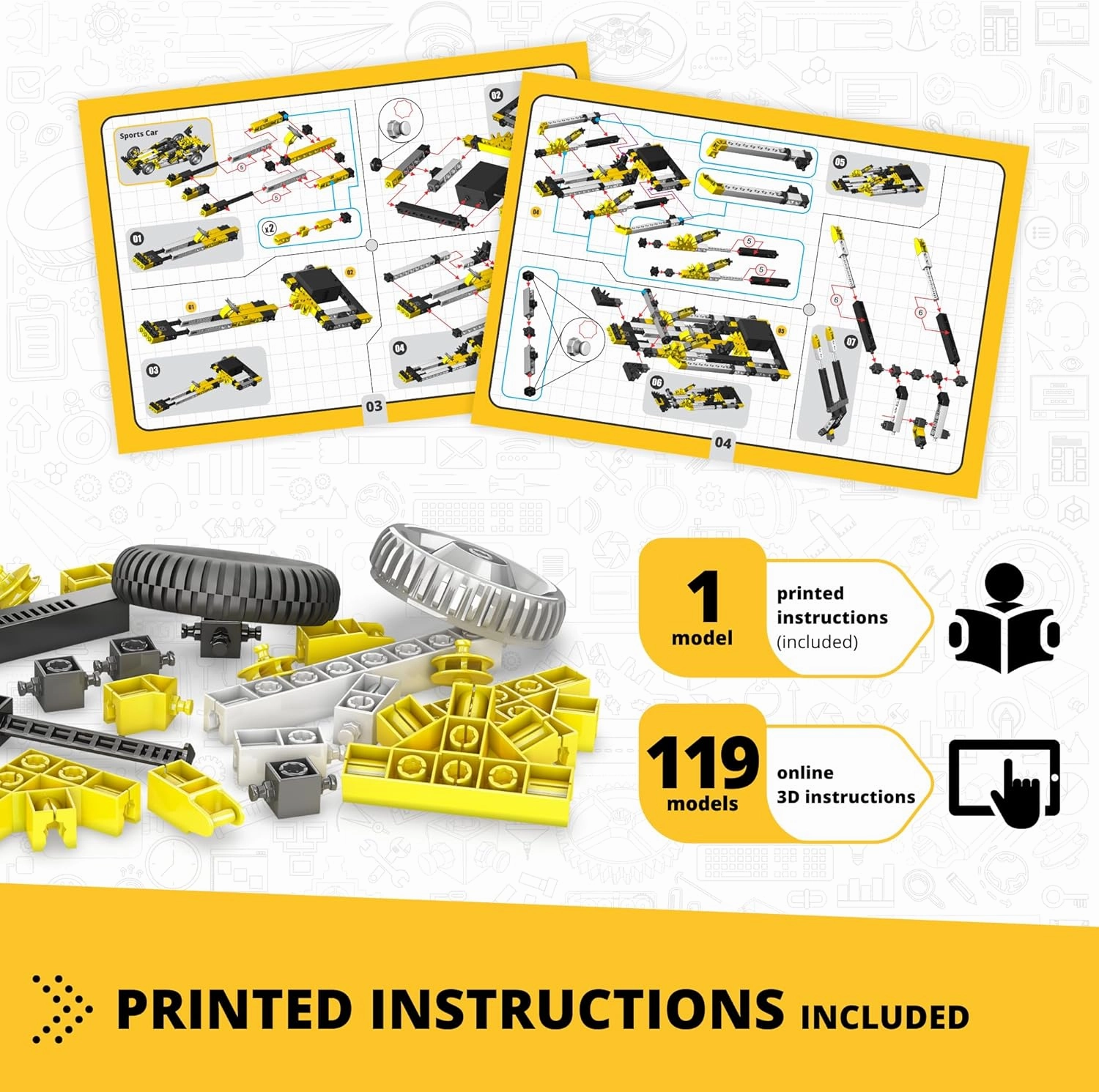 Engino- Inventor STEM Toys, 120 Motorized Models, Educational Toys for Kids 7 , STEM Projects for Inventors, STEM Building Toys, Gifts for Boys & Girls
