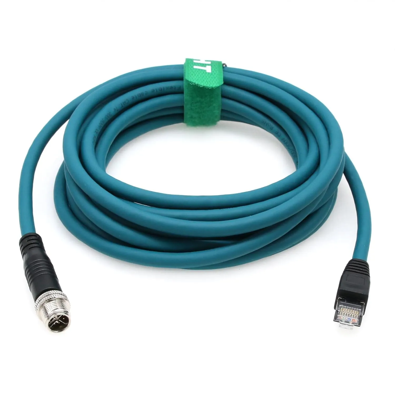 Ethernet Cable for Cognex in-Sight 2000 7000 8000 9000 Basler Baumer Camera Sensor Barcode Reader, 8 Pin X-Coded M12 to RJ45 CAT-7e 20M