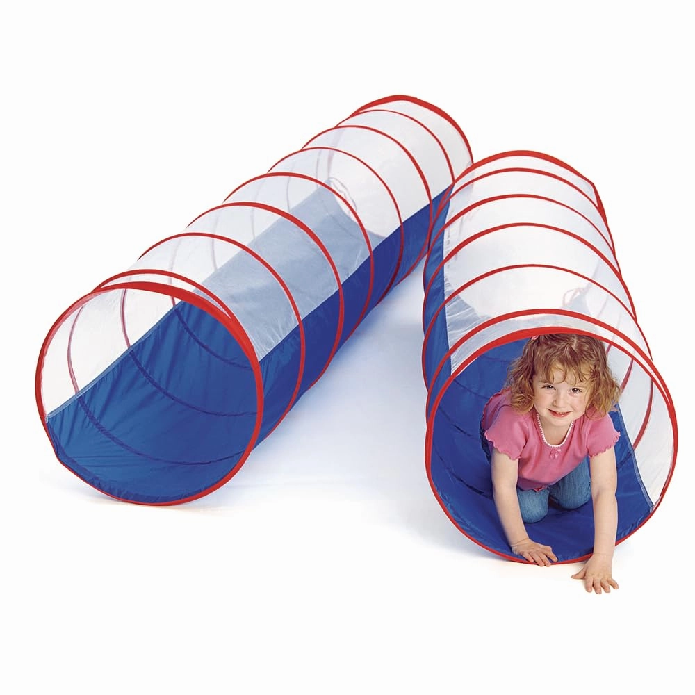 Excellerations 6-Foot Assembly-Free Adventure Play Tunnel for Kids Indoor & Outdoor Pop-Up Crawl Toy