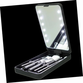 Eyelash Case Organizer with Mirror Led Light Durable Eyelash Holder for Travel Makeup Table and Beauty Salons Compact Design for Purse and Cosmetic Bag