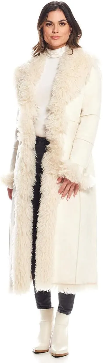 Fabulous-Furs Donna Salyers Faux Suede & Shearling Big Sky Full-Length Coat