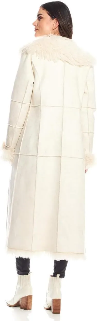 Fabulous-Furs Donna Salyers Faux Suede & Shearling Big Sky Full-Length Coat