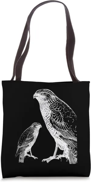 Falcon Bird of Prey Illustration Hawk Tote Bag