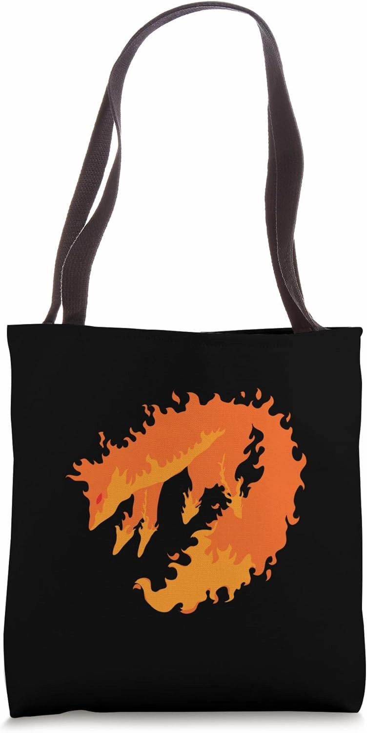 Fire Fox burning Fox Wilderness Fox Tote Bag