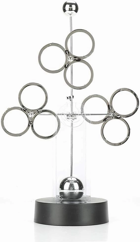 Firlar Electronic Perpetual Motion,Revolving Celestial Model Kinetic Art Craft Desk Decoration Office Decor Educational Science