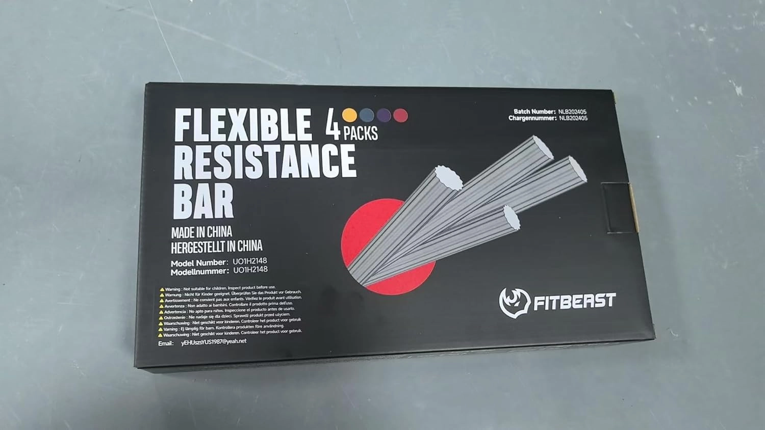 FitBeast Flex Therapy Bar, Tennis Elbow Therapy Bar - Ideal for Relieve Tendonitis Pain & Improve Grip Strength, Fitness Resistance Bar for Golfers Elbow & Tendinitis, Twist Bar for Physical Therapy