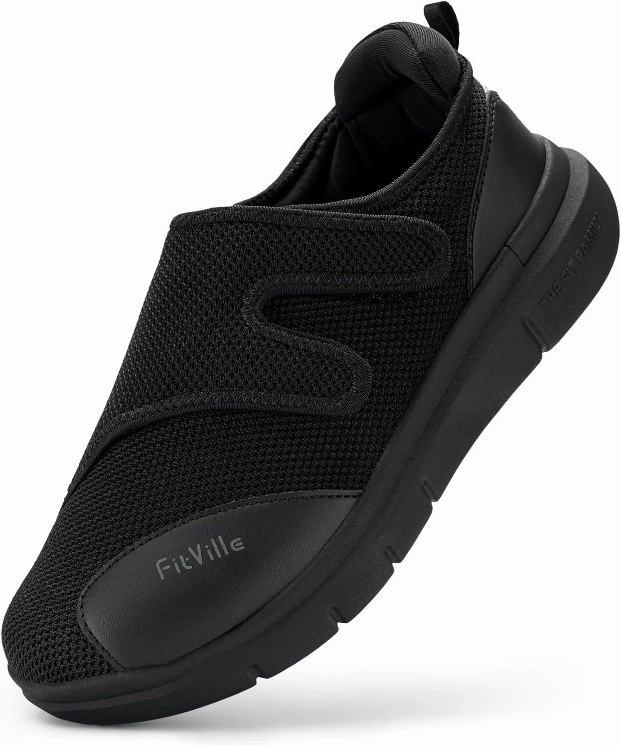 FitVille Diabetic Shoes for Men Extra Wide Width XX-Wide Orthopedic Slip-on Shoes Adjustable Closure Walking Sneakers with Arch Support Cushioning Therapeutic for Swollen Feet